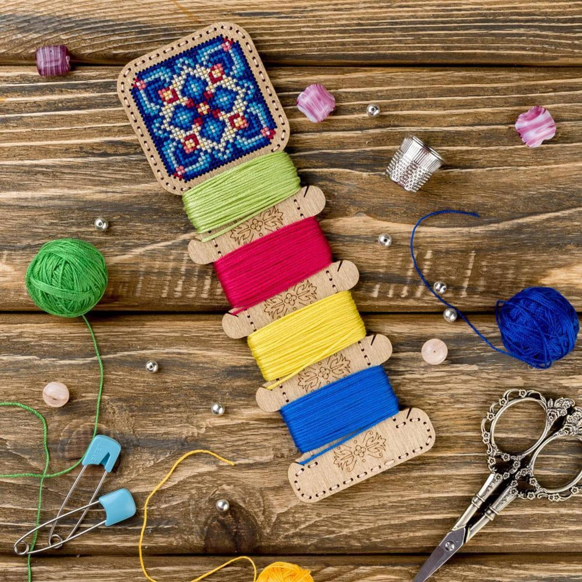 Wonderland Crafts Wooden Perforated Blanks for Thread Embroidery Kit